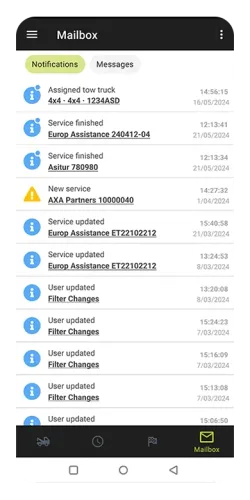mobile using efitow app