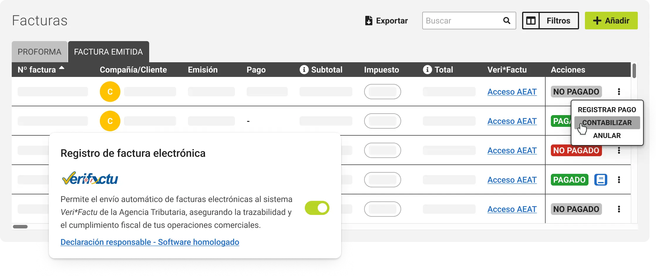 Nuevo sistema VeriFactu